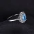 Import Princess Diana William Kate Ring Natural Blue Topaz Engagement Halo Ring Fine Jewelry 925 Sterling Silver From JewelryPalace from China