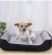 Import Printed fabric comfortable relax bolster warm pet beds accessories from China