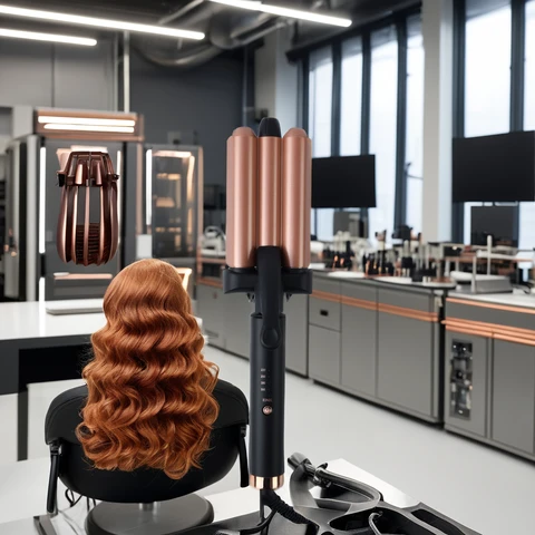 Professional Home Three-Barrel Hair Curler Iron Negative Ion Hair Conditioner Iron Ceramic Curling Wand