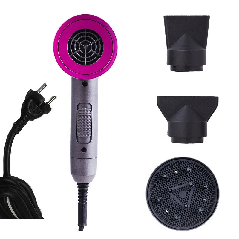 Professional Salon Hair Dryer Negative Ionic DC Motor Infrared Low Noise Hair Blow Dryer with Diffuser and Concentrator