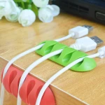Promotion Colorful Wire Organizer Earphone Headphone Silicone Cable Winder Silicone Cable Tie, Custom Portable TPR winder