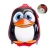 Import Promotion stocked goods wholesale 14 inch cute penguin cartoon kids suitcase carry on luggage on wheels from China