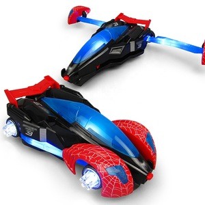 Promotional cheap creative light baby kids deformation transformed car toy