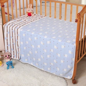 Pure cotton  gauze thickened cartoon baby quilt 110*110
