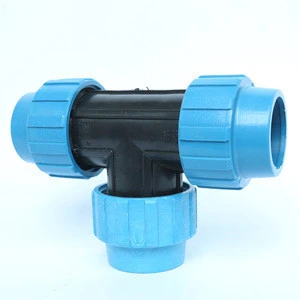 quick joint pipe adaptar pe pipe connector easy to joint square tee