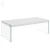 Import Rectangle living room furniture cafe table with clear glass top from China