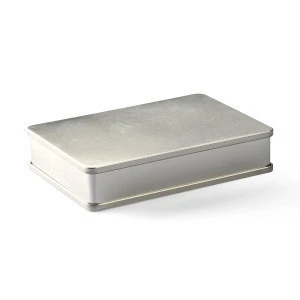 Rectangular Media Packaging CD Tin Case with Double Lid