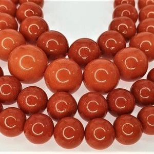 RED CORAL ROUND BEADS 12.0 MM STRAND
