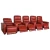 Import Red Home Theater 5 seat bounded sectional nitaly leather recliner sofa from China