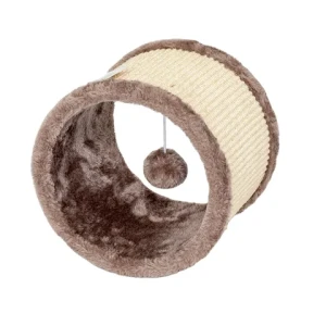 Relipet RL18024 Hot Selling roller robust sisal scratching cat scratcher with hanging plush ball