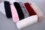 Rex Rabbit Fur Scarf Women Faux Rabbit Fur Collar Winter Warm Fur Collar Scarves Design For Lady Long 90cm