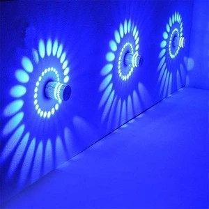 RGB Spiral Hole LED Wall Light Effect Wall Lamp With Colorful Wand lamp For Party Bar Lobby KTV Home Decoration