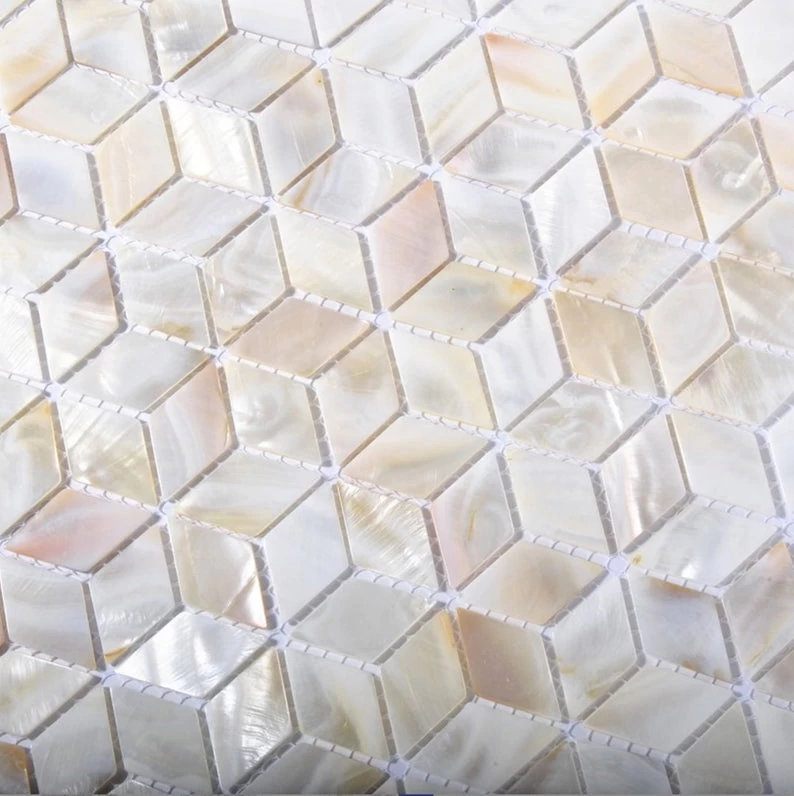 Rhombus shape Mother of pearl mosaic tiles