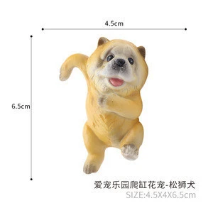 Roogo resin funny animal pet Chow Chow dog statues for tables