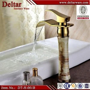 Royal Bathroom accessories, marble brass golden faucet, unique bathroom faucets