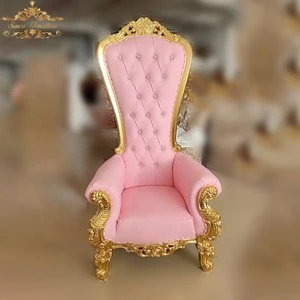 Royal Luxury Style High Back  King Throne Chair  for wedding  Banquet Hotel furniture