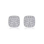 S925 Silver Moissanite Stud Earrings - 18K Gold Plated Minimalist Silver Jewelry for Wholesale