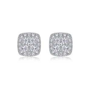 S925 Silver Moissanite Stud Earrings - 18K Gold Plated Minimalist Silver Jewelry for Wholesale
