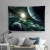 Savvydeco Attractive Style Home Decor Mystic View Spectacular Moon Planet Printed Black Tapestry Wall Hangings Art