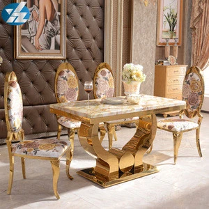 School Stone Dinner Table and Chairs Set