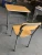 Import SF-1022,Fire-proof School Desk And Chair Set Student Desk And Chair School Furniture Set School Table And Chair Set from China