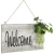 Import Shabby Chic Whitewashed Hanging Welcome Sign Home Decor with Glass Jar from China