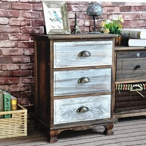 shabby chic wooden living room storage  cabinet with drawers