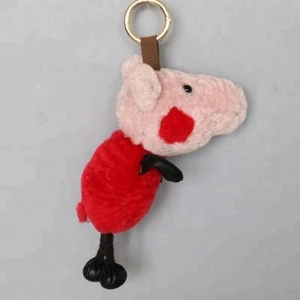 Sheep fur gift pig animal keychains hot selling fur charm pendant