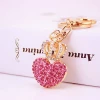 Shiny rhinestone heart key chain NSKY-YS405