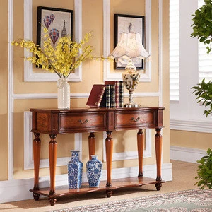 Side entrance Brown solid wood and wooden kitchen Console Table cabinets