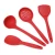 Import Silicone Kitchen Utensil Set 4 Cooking Utensils - Red/Black Color Non-stick Safe for Pots &amp; Pans Serving  Spoon, Spatula Tools from China