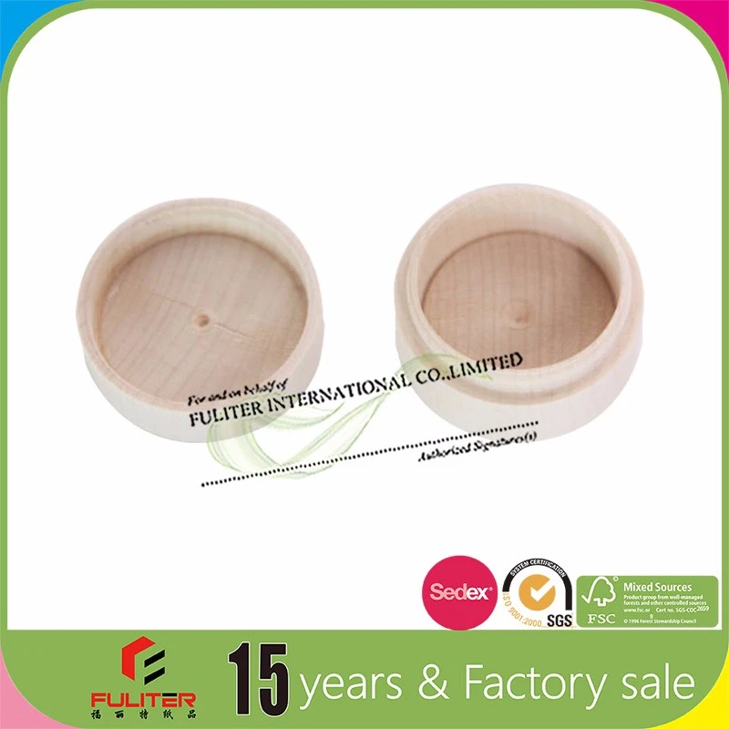 Simple and elegant small round wooden box / wooden round box