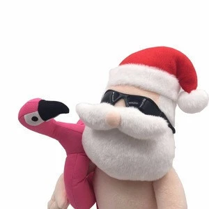 Singing and Dancing Santa Animated Xmas Santa With Flamingo Swim Ring