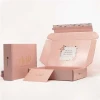 Sinicline Custom Luxury Pink Shipping Packaging Box for Clothing