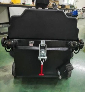 small commercial floor sweeper with double brushes