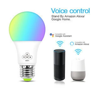 smart led bulb  Google Alexa controlled LED smart wifi light switch bulb Group WiFi LED Bulb  E27 multi color