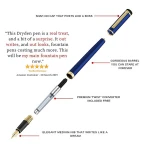 Smooth Elegant Writing Fountain Pen With Free Ink Refill Converter Metal Ink Pen High Quality Calligraphy Pen