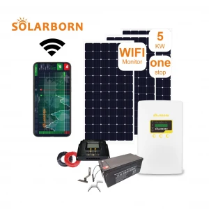 Solarborn 5kw 6kw off grid solar power system free design solar energy system for home