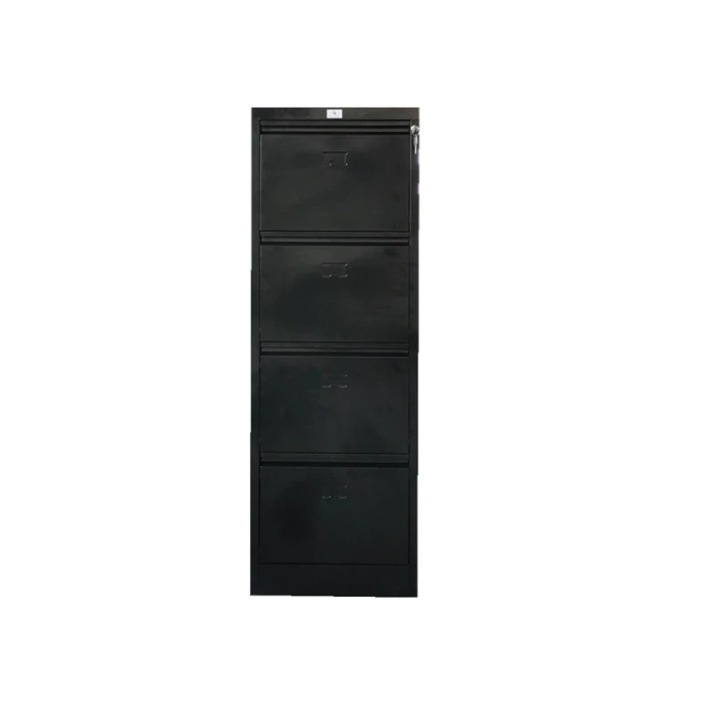 Solemn Black Modern Style Office Furniture 4 Drawer Vertical Steel Cabinets