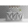 solid surface salon furniture modern reception desks diamond shape front desk custom