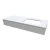 Import solid surface white artificial quartz stone double sink countertops bathroom vanity top for hotel from China
