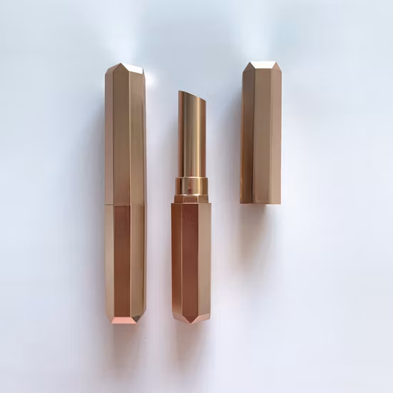 Eml Ls2131 Good Quality Lip Balm Empty Tube Cosmetic Packaging Empty Slim Cylinder Lip Balm Tube Mini Packaging Diamond Shape Plastic Lipstick Case