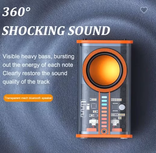 Import Portable Bluetooth Speaker with LED Light and Lanyard from China