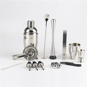 Spoon Ice Tong  Mixer Tools Set Drink Bartender Kit Bars Set Tools Stainless Steel Cocktail Shaker Sets
