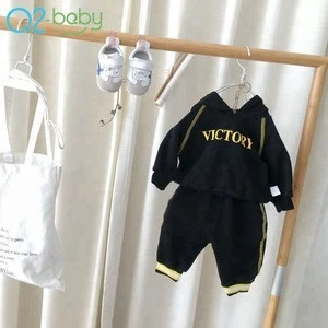 Spring/Autumn new casual thin unisex toddlers child clothing, infants hooded sports clothes sets, baby tracksuit 2117