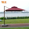Square cantilever aluminium alloy beach umbrella garden rattan furniture pagoda patio umbrella