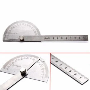 Stainless Steel 180 degree Protractor Angle Finder Arm Measuring Ruler Tools