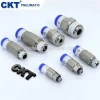 Stainless steel pneumatic air fittings , quick connector tube fitting / push - in union straight pipe fitting (KC Series)