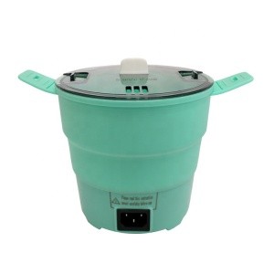 Stainless steel silicone electric hot pot cooking noodles porridge and other dormitory office suitable