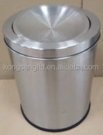 stainless steel swing lid waste bin 3L---40L